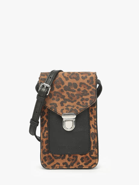 Telefoontas Leopard Leder Paul marius Zwart leopard TELEPLEO